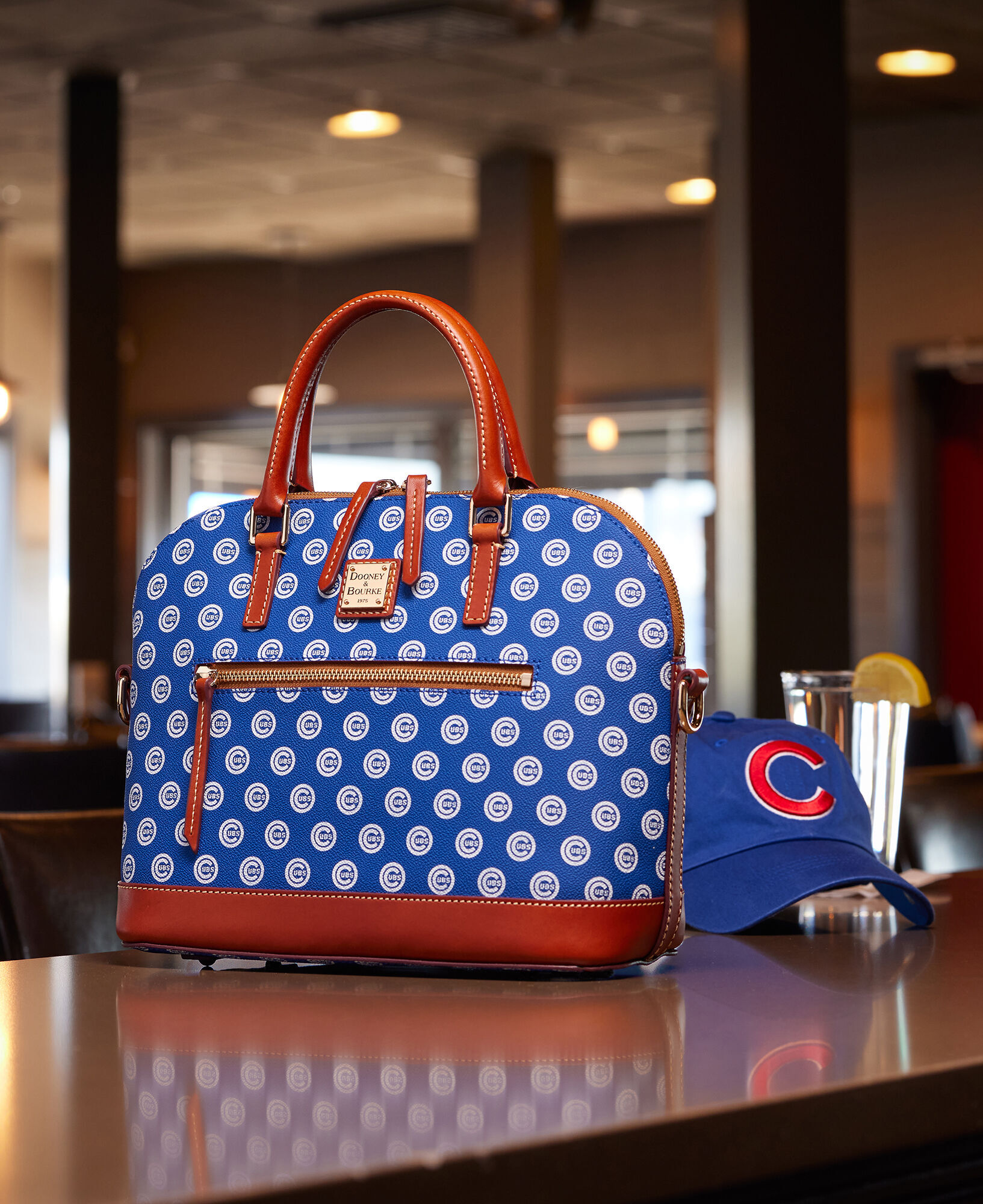 Dooney Bourke MLB Cubs Domed Zip Satchel