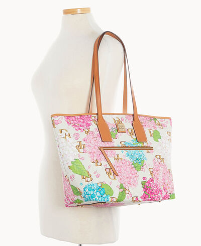 Hydrangea Monogram Tote