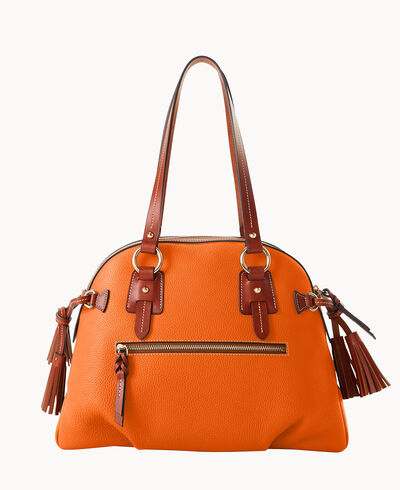 Pebble Grain Domed Satchel
