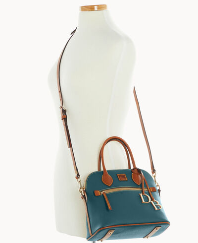 Pebble Grain Domed Satchel