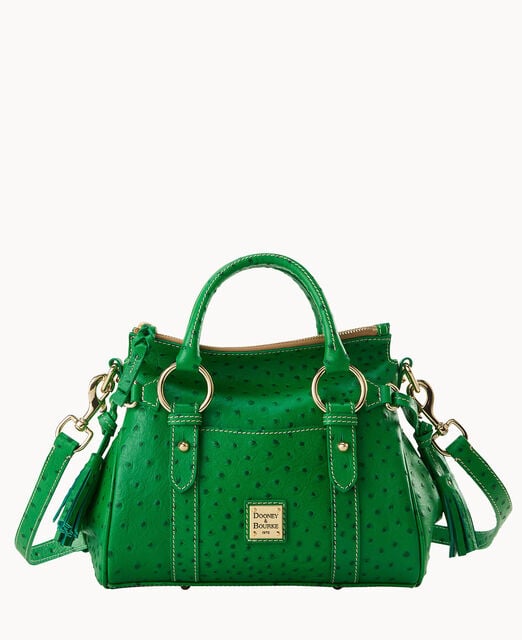 Ostrich Satchel With Pocket