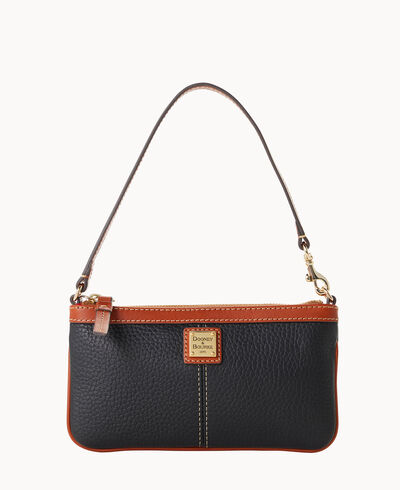 Pebble Grain Large Slim Wristlet