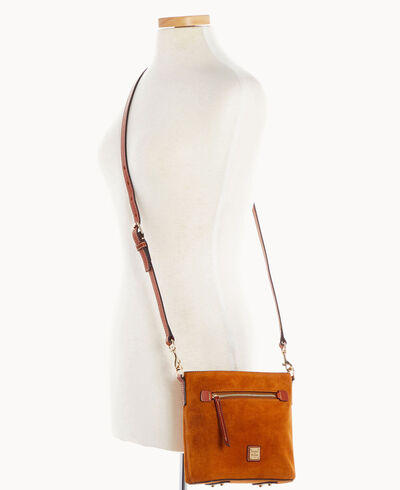 Suede Small Zip Crossbody