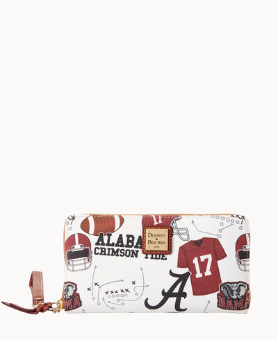 Collegiate Alabama Large Zip Around Wristlet
