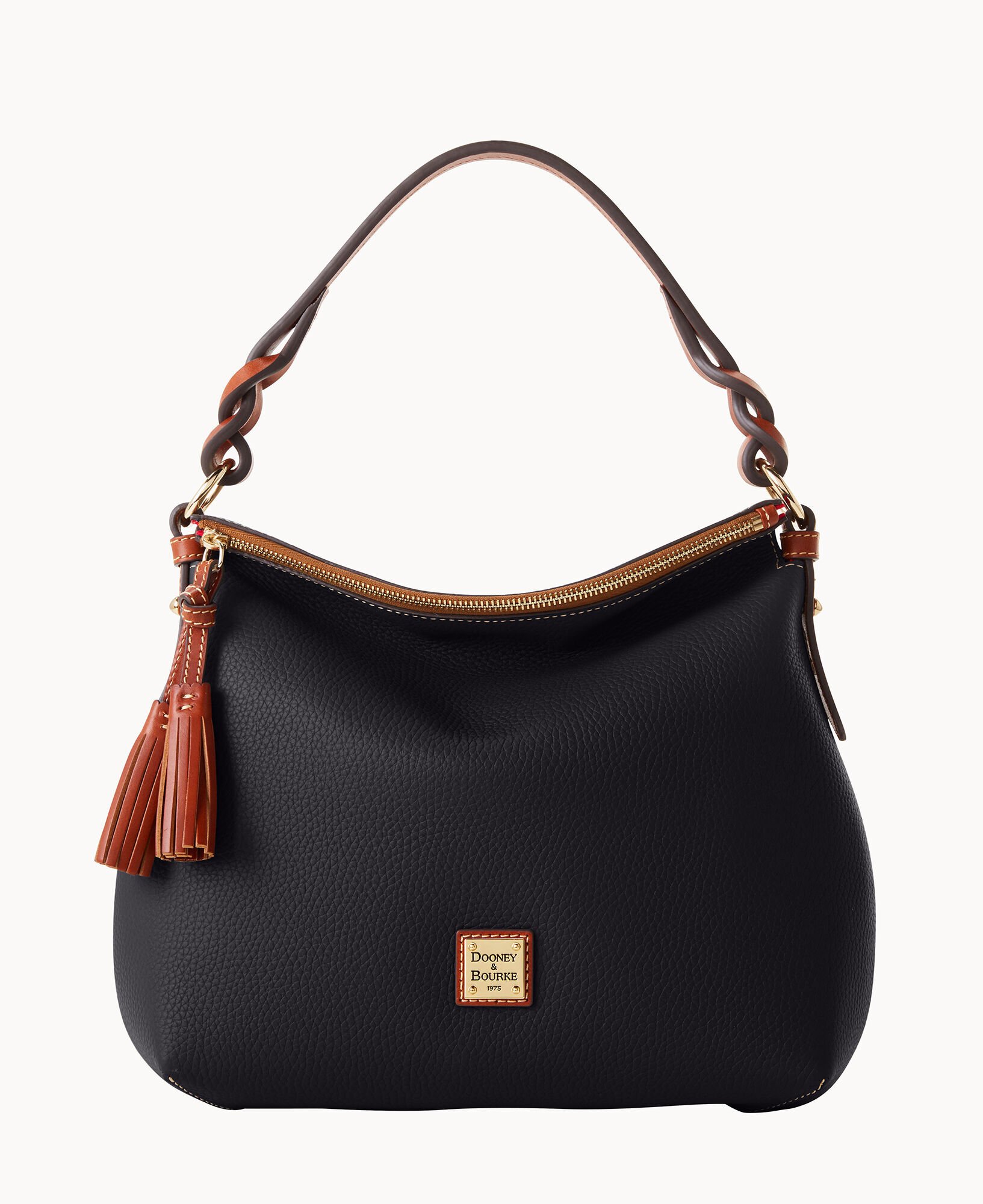 Pebble Grain Twist Strap Hobo