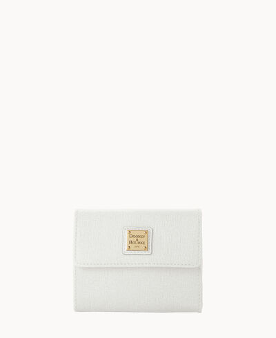 Saffiano Small Flap Credit Card Wallet