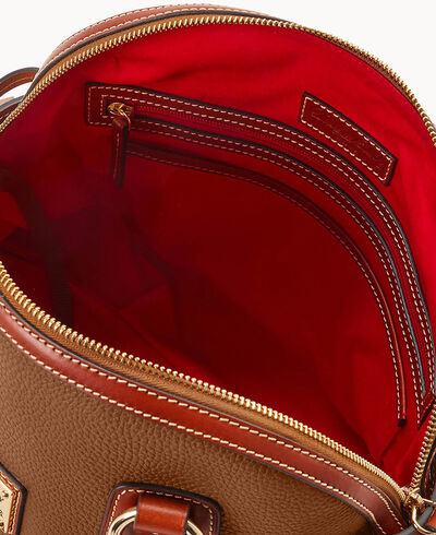 Pebble Grain Domed Satchel