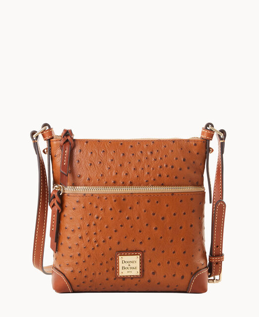 Dooney & Bourke Ostrich East/West Flap Shoulder Bag