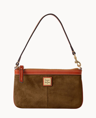 Suede Large Slim Wristlet