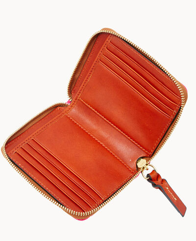 Pebble Grain Small Zip Around Wallet