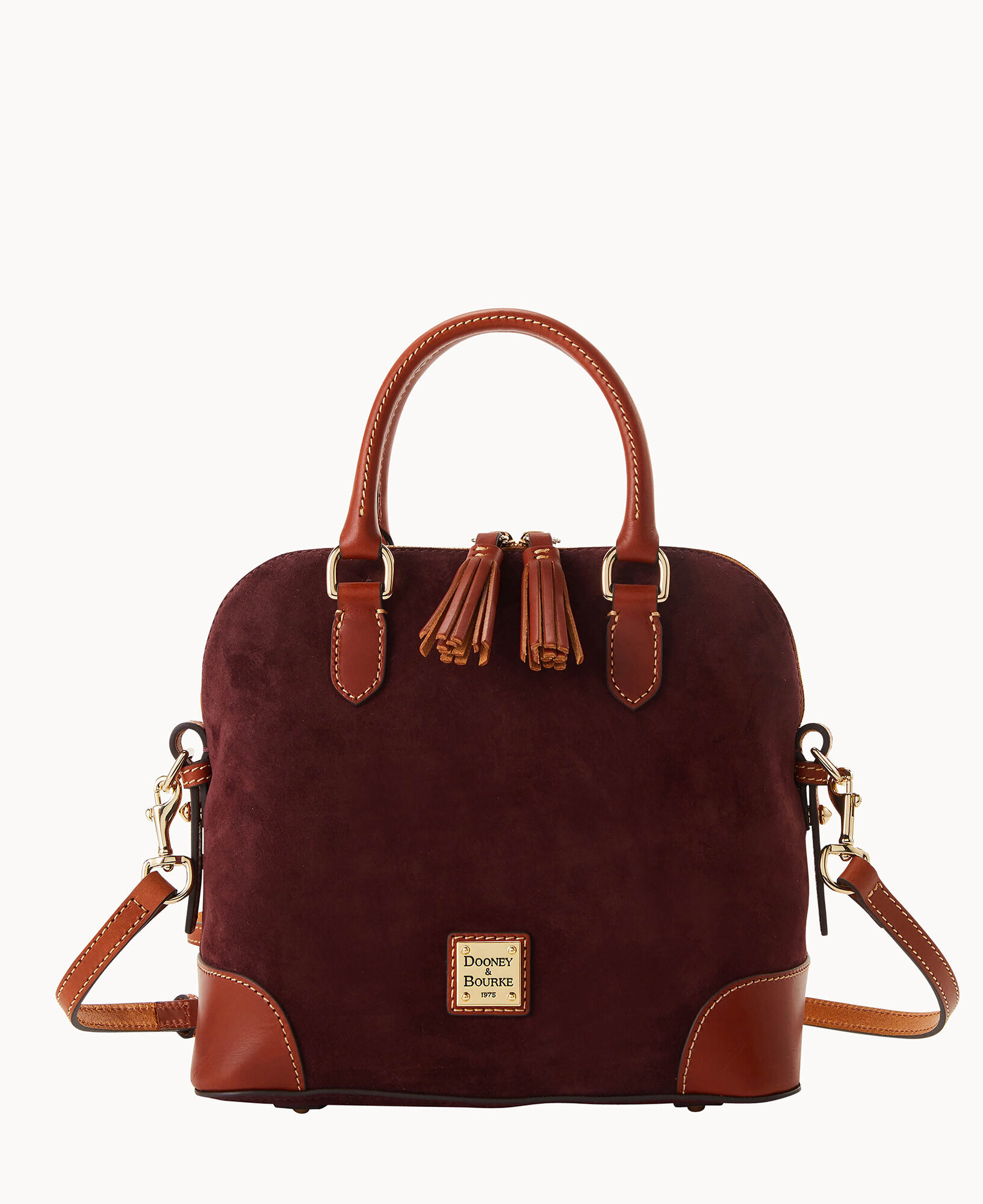 Suede satchel shop