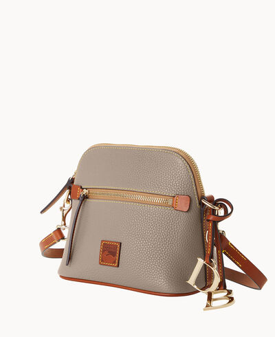 Pebble Grain Domed Crossbody