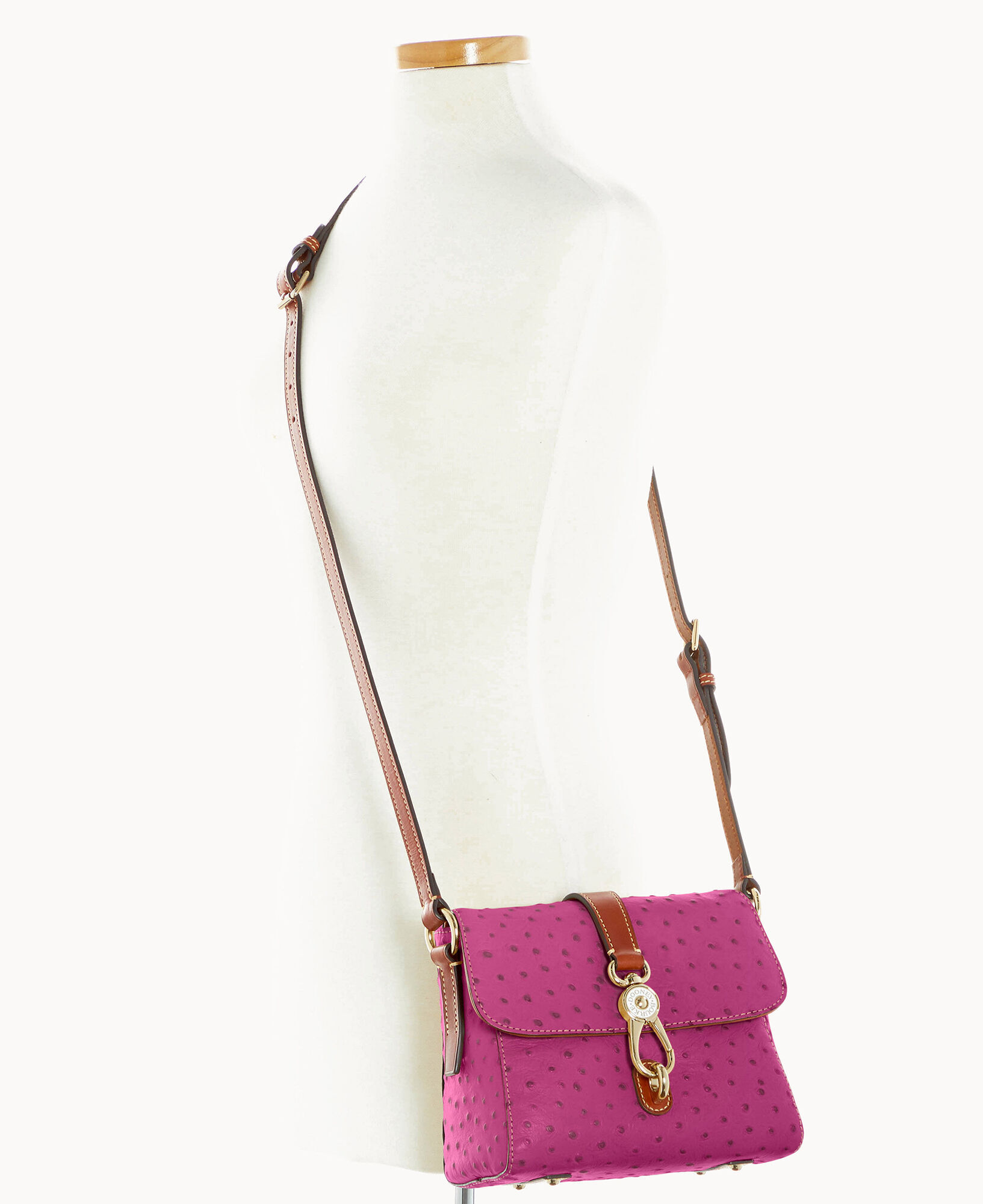 Ostrich Small Ashley Messenger Bag