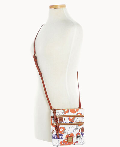 Collegiate Clemson University North South Triple Zip Crossbody