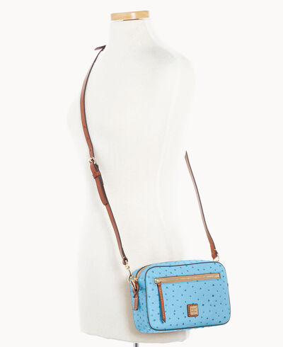 Ostrich Camera Zip Crossbody