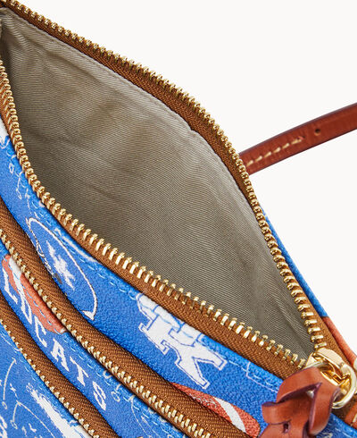 Collegiate University of Kentucky North South Triple Zip Crossbody