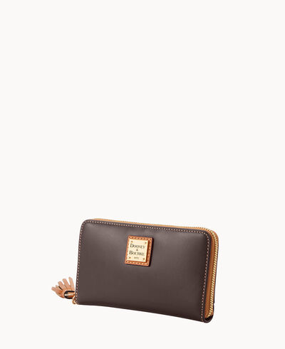 Wexford Leather Zip Around Wristlet