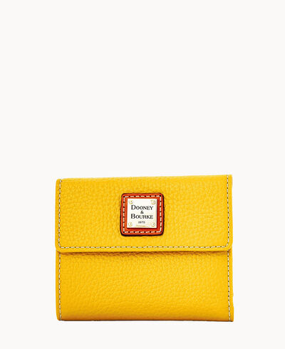 Pebble Grain Small Flap Wallet