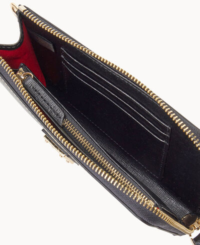 Saffiano Folded Zip Wristlet