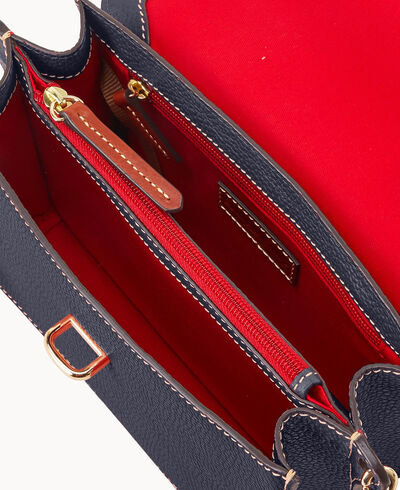 Pebble Grain Flap Crossbody