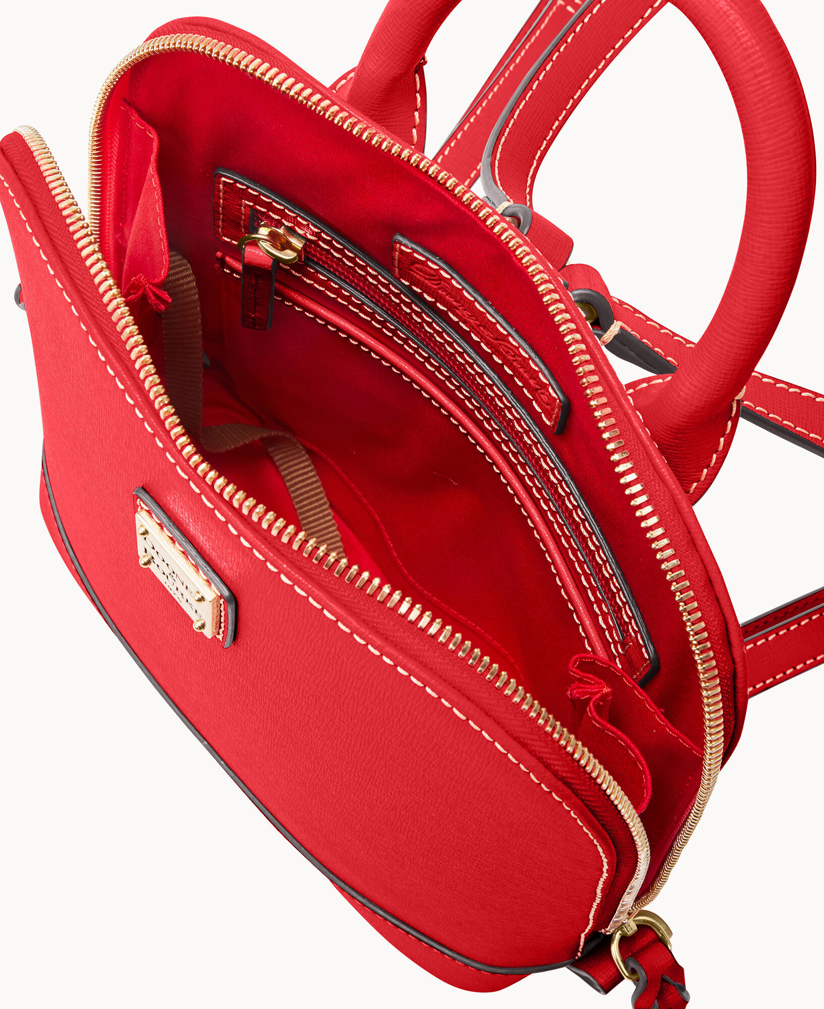Saffiano zip pod backpack 2025