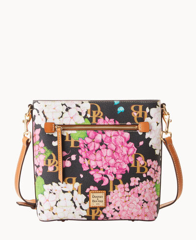 Hydrangea Monogram Zip Crossbody