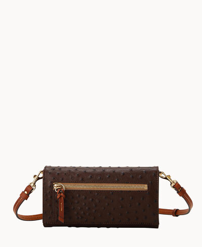 Ostrich Daphne Crossbody Wallet