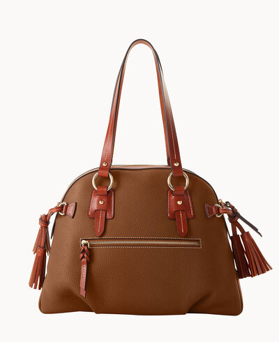 Pebble Grain Domed Satchel