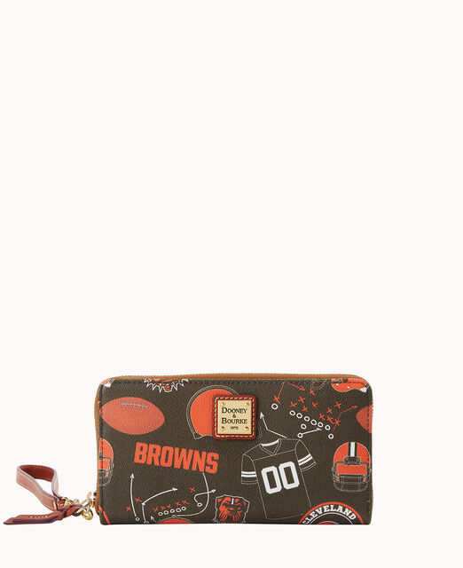 NFL Browns Large Zip Around Wristlet