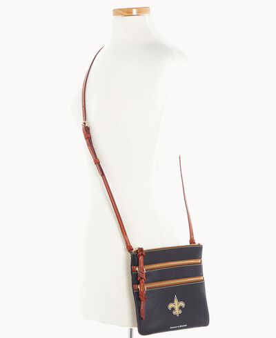 NFL Saints Triple Zip Crossbody
