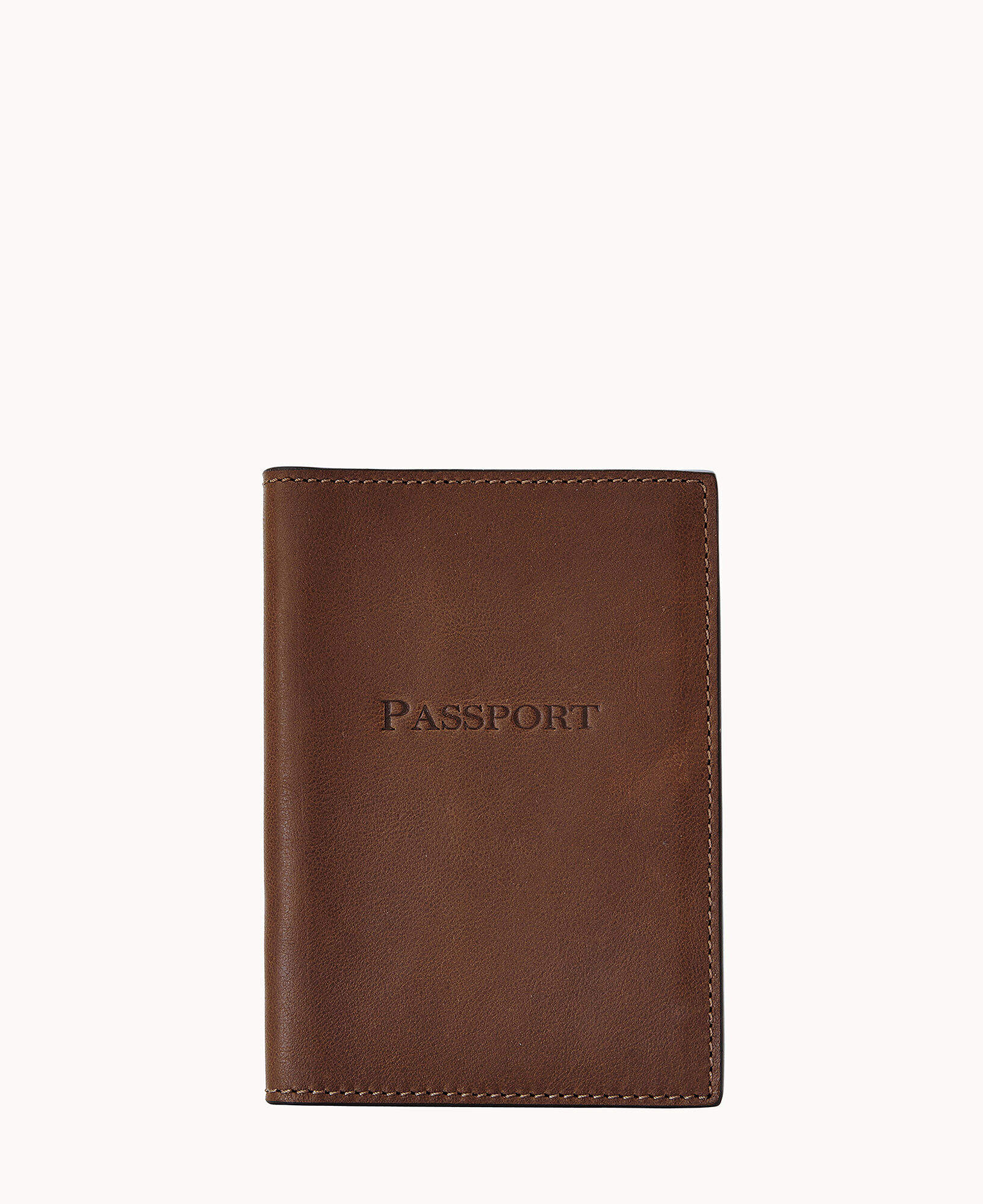 LOUIS VUITTON Vintage monogram passport case with zip Brown Cloth