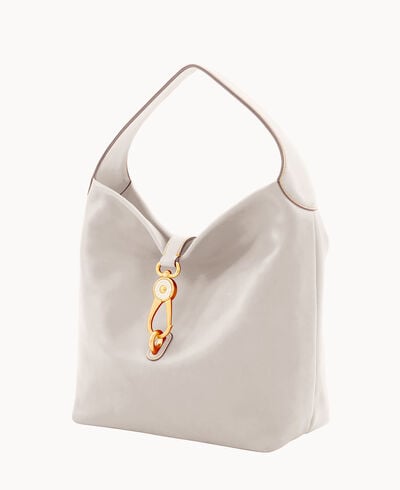 Florentine Logo Lock Shoulder Bag