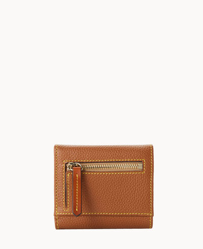 Pebble Grain Small Flap Credit Card Wallet