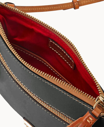 Wexford Leather Double Zip Tassel Crossbody