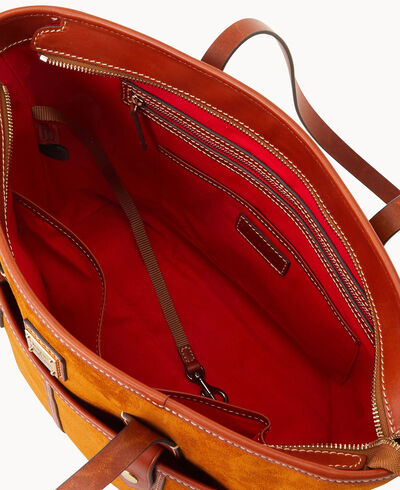 Suede Double Pocket Tote