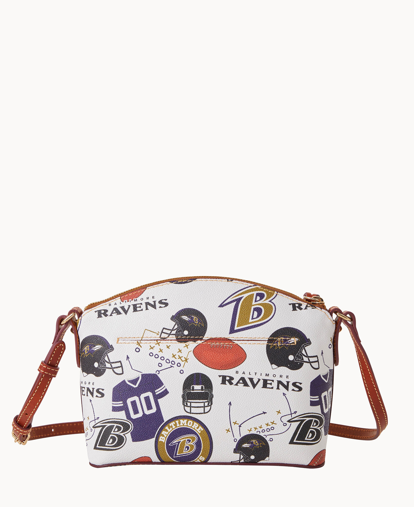 Dooney & Bourke NFL Baltimore Ravens Small Zip Crossbody Shoulder Bag
