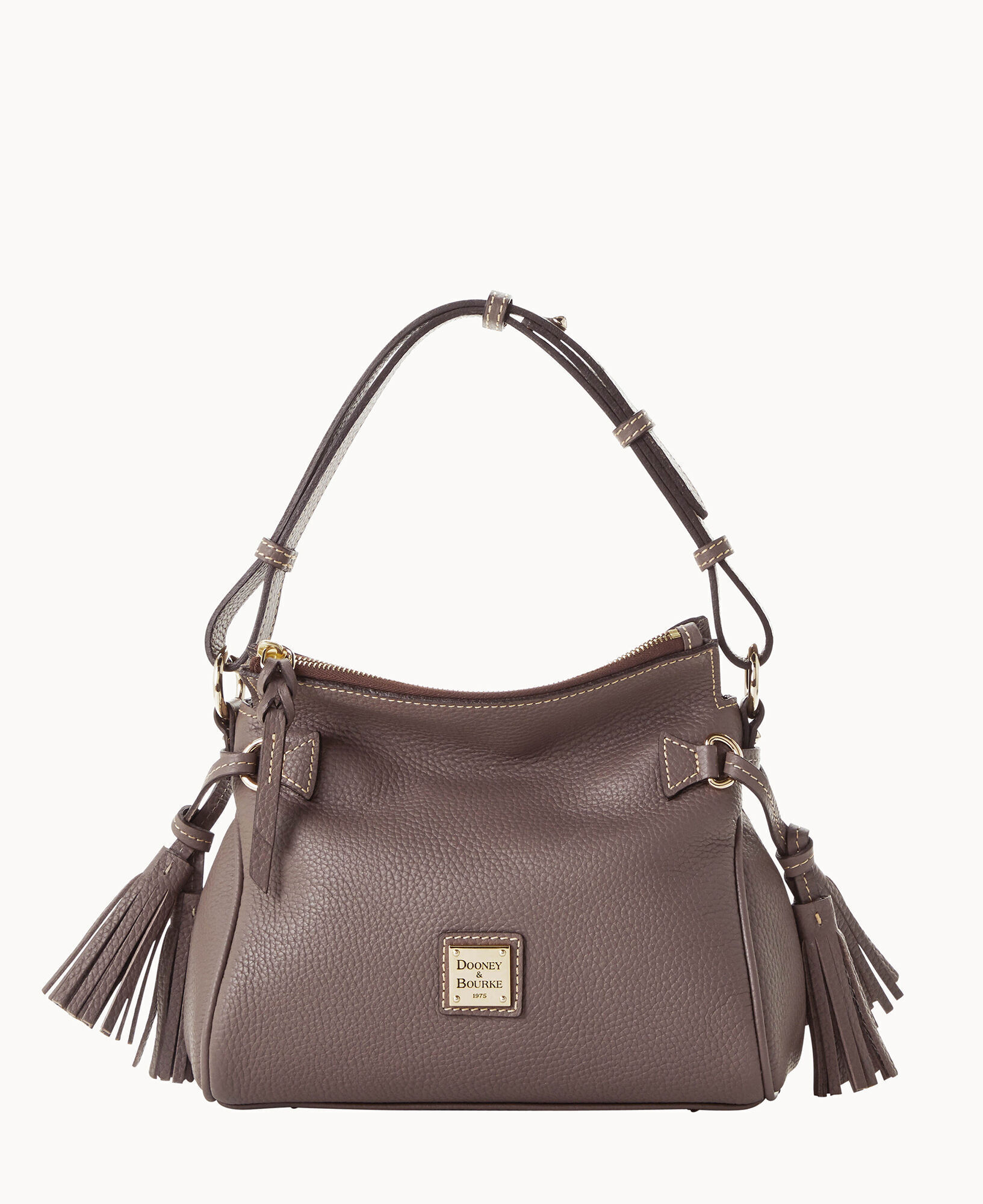 Dooney Bourke Pebble Grain Tassel Shoulder Bag