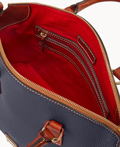 Pebble Grain Domed Satchel