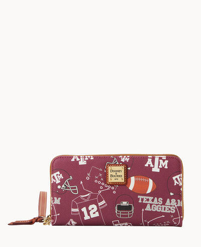 Collegiate Texas A&M Large Zip Around Wristlet