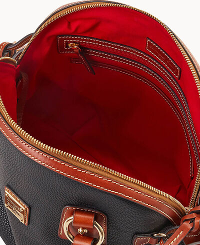 Pebble Grain Domed Satchel