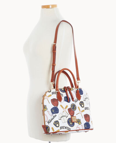 MLB Brewers Zip Zip Satchel