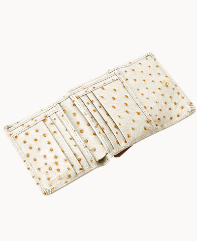 Ostrich Small Flap Wallet