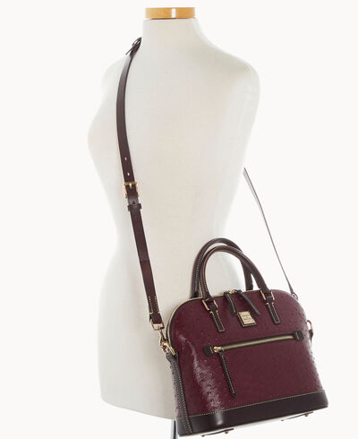 Ostrich Domed Satchel
