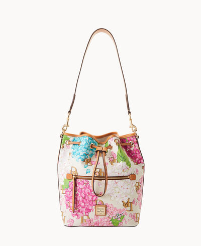 Hydrangea Monogram Drawstring