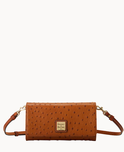 Ostrich Daphne Crossbody Wallet