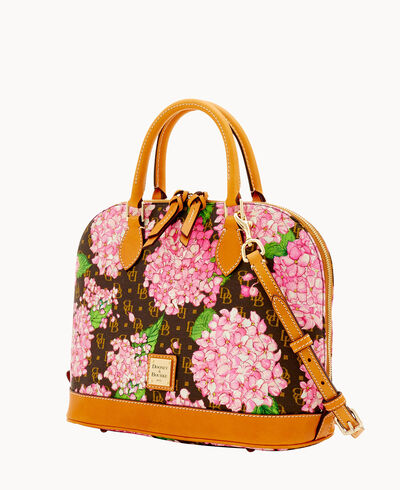 Signature Hydrangea Zip Zip Satchel