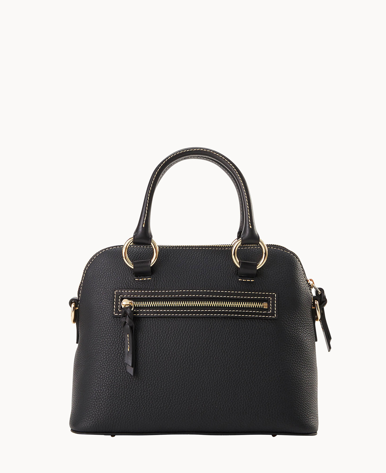 Dooney Bourke Women s Pebble Grain Domed Satchel Bag in Black