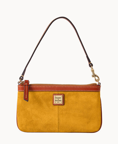 Suede Large Slim Wristlet