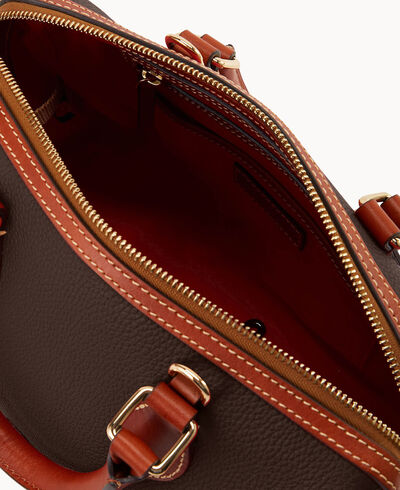 Pebble Grain Barrel Satchel