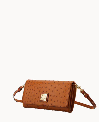 Ostrich Daphne Crossbody Wallet